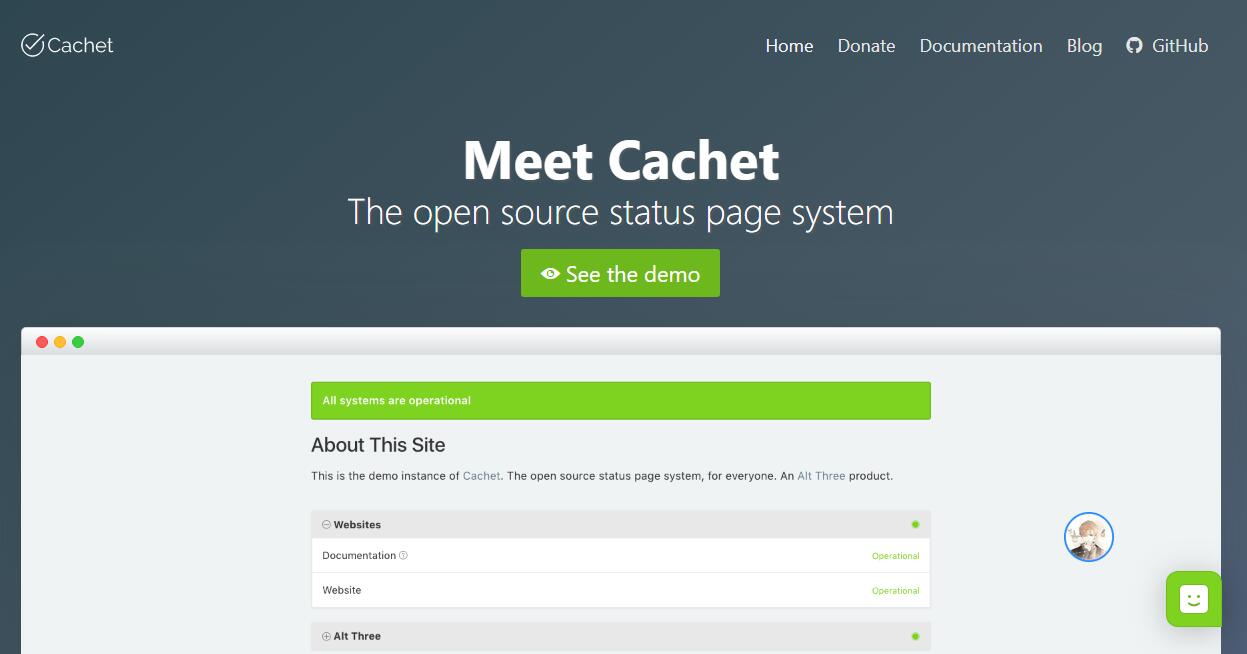 开源免费事件状态页面系统–Cachet