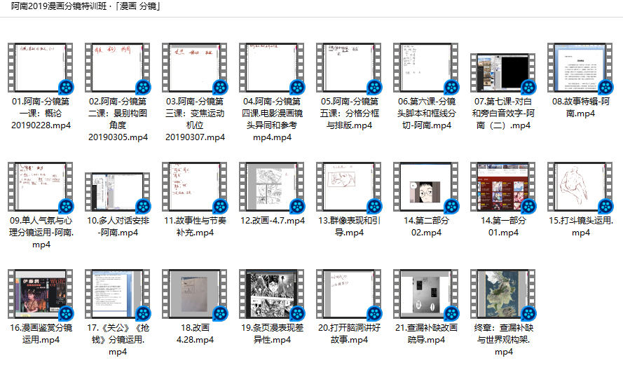 阿南漫画分镜特训班2019年